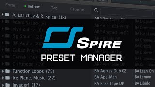 Spire v150 Preset Manager [upl. by Warring]