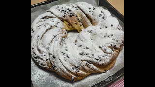 Torta Angelica una treccia di pasta brioche con cioccolato [upl. by Harelda]