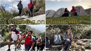 Couple Trekking amp Camping on Mountains 🏔️  Itna Aasan nhi tha ye Hmare liye  triundtrek [upl. by Knapp]