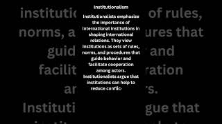 Understanding Institutionalism in International Relations [upl. by Cornish]