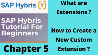 sap hybris extensions  Create an extension in SAP Hybris SAP hybris tutorial for beginners Part5 [upl. by Yelyac718]