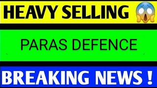 PARAS DEFENCE SHARE LATEST NEWS TODAYPARAS DEFENCE SHARE TARGETPARAS DEFENCE SHARE ANALYSIS [upl. by Eeluj]