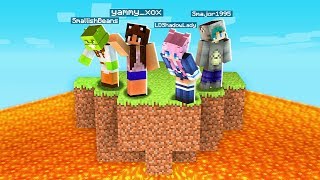 Minecraft SKYBLOCK But LAVA Rises Every Minute wLDShadowLady SmallishBeans Dangthatsalongname [upl. by Shore]