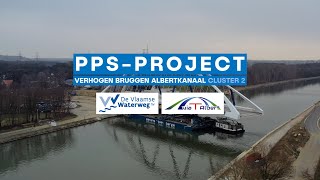 compilatie verhoging bruggen Albertkanaal PPS2 maart 2022 Via T Albert [upl. by Johnathon]