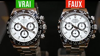 VRAIE vs FAUSSE Rolex Daytona comment savoir  Comparatif [upl. by Vivienne]