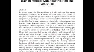 MPMoE Memory Efficient MoE for Pre Trained Models With Adaptive Pipeline Parallelism [upl. by Johppah]