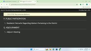 Commack Schools Board of Education Regular Meeting Sept 5th 2024 [upl. by Calesta]