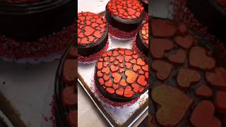 Cake Stencils of Heart Heart shaped  Chocolate cake yummyfood chocolatedessert cake viral [upl. by Kissner787]