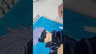 Gojo drawing like and subscribe please 🥺 anime animetalkies jujutsukaisen gojo animeforever [upl. by Rhu]