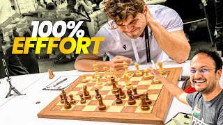 When Magnus Carlsen gives his 100 effort  Carlsen vs Gazik  Chess Olympiad 2024 [upl. by Gaylor884]