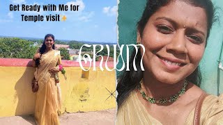 ✨KOVILUKU READY AGALAMA💄GRWM for Temple visit VinithaLinganathan [upl. by Mariann]