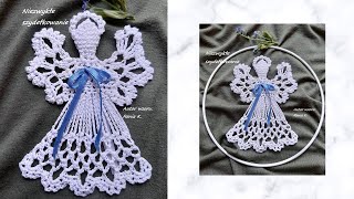 Aniołek 12 cm szydełko Wzór autorskiauthor pattern Renia K Angel crochet tutorial [upl. by Pia]