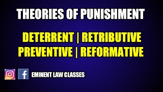 Theories of punishment  Deterrent  Retributive  Reformative  Preventive [upl. by Ynnot]