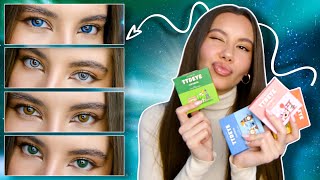 Farbige Kontaktlinsen für braune Augen  TTDEYE Review 🤩✨  Valeria Greb [upl. by Darlleen981]