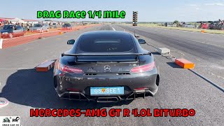 MercedesAMG GT R 40L Biturbo V8 drag race 14 mile 🚦🚗  4K UHD [upl. by Durrace]