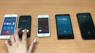 WhatsApp Incoming Group Call iPhone 6 Calls iphone SE5 amp Sony amp Huawei INCOMING CALL [upl. by Enamart]