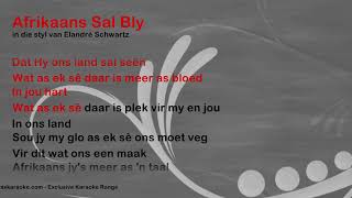 Afrikaans Sal Bly  ProTrax Karaoke Demo [upl. by Besnard902]