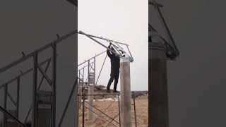 Bracket installation process for solar panel [upl. by Luemas]