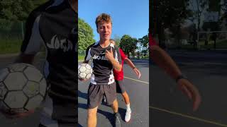 Football challenge Delantero vs Jack street panna ⚽ [upl. by Tadich]