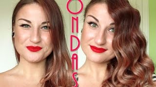 TUTORIAL Ondas al agua CLÁSICAS  tirabuzones con tenacillascalor ELEGANTES wavy hair PELOCABELLO [upl. by Akived]