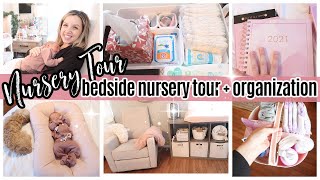 NEW BEDSIDE NURSERY ORGANIZATION  TOUR  POSTPARTUM AND BABY UPDATE 2020  TIFFANI BEASTON SAHM [upl. by Martel]