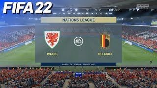 FIFA 22  Wales vs Belgium  Nations League [upl. by Annoirb]