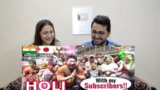 Pakistani Reacts to Foreigner Enjoyed HOLI in Mumbai with Subscribers  Japanese in India [upl. by Vivyanne410]