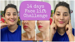 14 Days Skin tightening Challenge with facial exercises Rachna Jintaa [upl. by Nywnorb647]