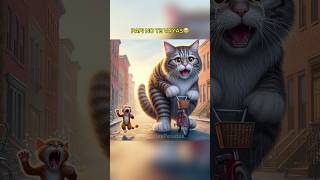 PAPÁ AGUANTA HAMBRE POR SU HIJO 🥺 chatgtp cat gato gatito Short viral animales historias [upl. by Nivk]