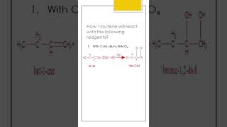 REACTION OF 1 BUTENE WITH KMnO4 AND HBr chemistry organicchemistry reactions [upl. by Anitak]