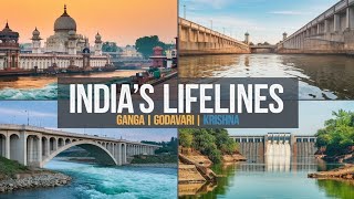 Indias Major River Basins Ganga Godavari and Krishna  A Lifeline of India [upl. by Schalles]