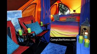 Interior of Gazelle T8 Tent  Glamping Ideas  Tent Decorating Ideas  Camping Checklist [upl. by Iggem]