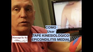 COMO usar el TAPE Kinesiologico en la Epicondilitis Medial [upl. by Ernesto]