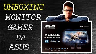 UNBOXING DO MONITOR GAMER ASUS VG245H  1ms 75HZ FULL HD O UNBOXING MAIS DESAJEITADO DE TODOS [upl. by Oiliruam732]