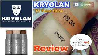 KRYOLAN TV PAINT STICK Honest Review  Sisters Vlog  Shades FS 36 amp IVORY  Makeup Brand  Tips [upl. by Dnumde129]