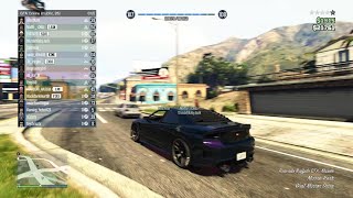 Grand Theft Auto V SLINDING HELLCAT SRT with GANG TAKING OVER THE CITY MOB TIES GTA5 [upl. by Ekle718]