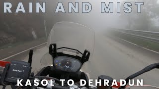 Kasol to Dehradun via Shimla  Riding in 0 visibility through Mist and Rain  Crazy Fun [upl. by Manaker]