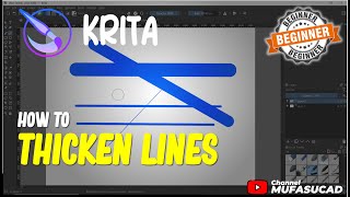 Krita How To Thicken Lines [upl. by Vallie]