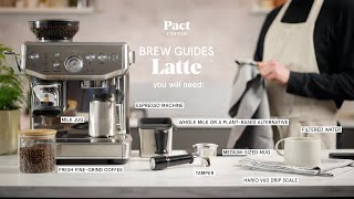 How to make a latte  Latte Guide  Pact Coffee [upl. by Altheta200]