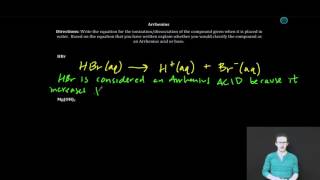 Arrhenius Acids and Bases Guided Practice [upl. by Byron]