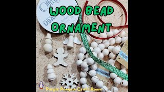 Wood Bead ornament DIY Gingerbread man ornament [upl. by Esli]