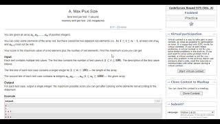 A Max Plus Size  Codeforces Round 975 Div 2  CoderAnt2 [upl. by Ronnica417]