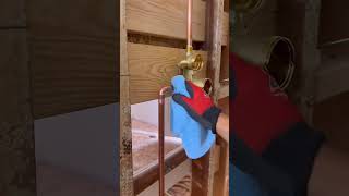 Quick shower valve installation plumbing plumber diy [upl. by Liborio292]