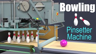 How does a Bowling Pinsetter Machine work Brunswick GSX [upl. by Hinkel]