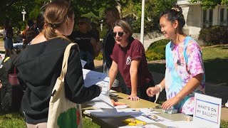 Event on the Missouri State University campus focuses on voter registration [upl. by Anivlac697]