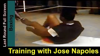 Boxing Training with the Stars Boxer Jose quotMantequillaquot Napoles Workout Session in Widescreen Color [upl. by Goldin]