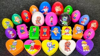 Paw Patrol Slime Coloring Looking Mini Eggs  Satisfying ASMR Clay Video [upl. by Nivej]