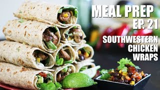 Meal Prep For Weight Loss  Southwestern Chicken Wraps [upl. by Nodaj]