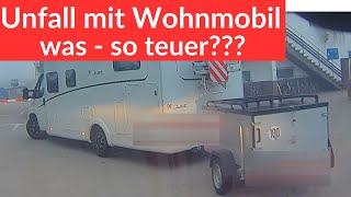 Morgenchaos  Wohnmobil rammt Anhänger [upl. by Obeng]