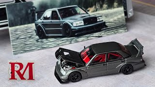 Mercedes Benz W201 190E Diecast model by Rhino model Unboxing Review [upl. by Becket768]